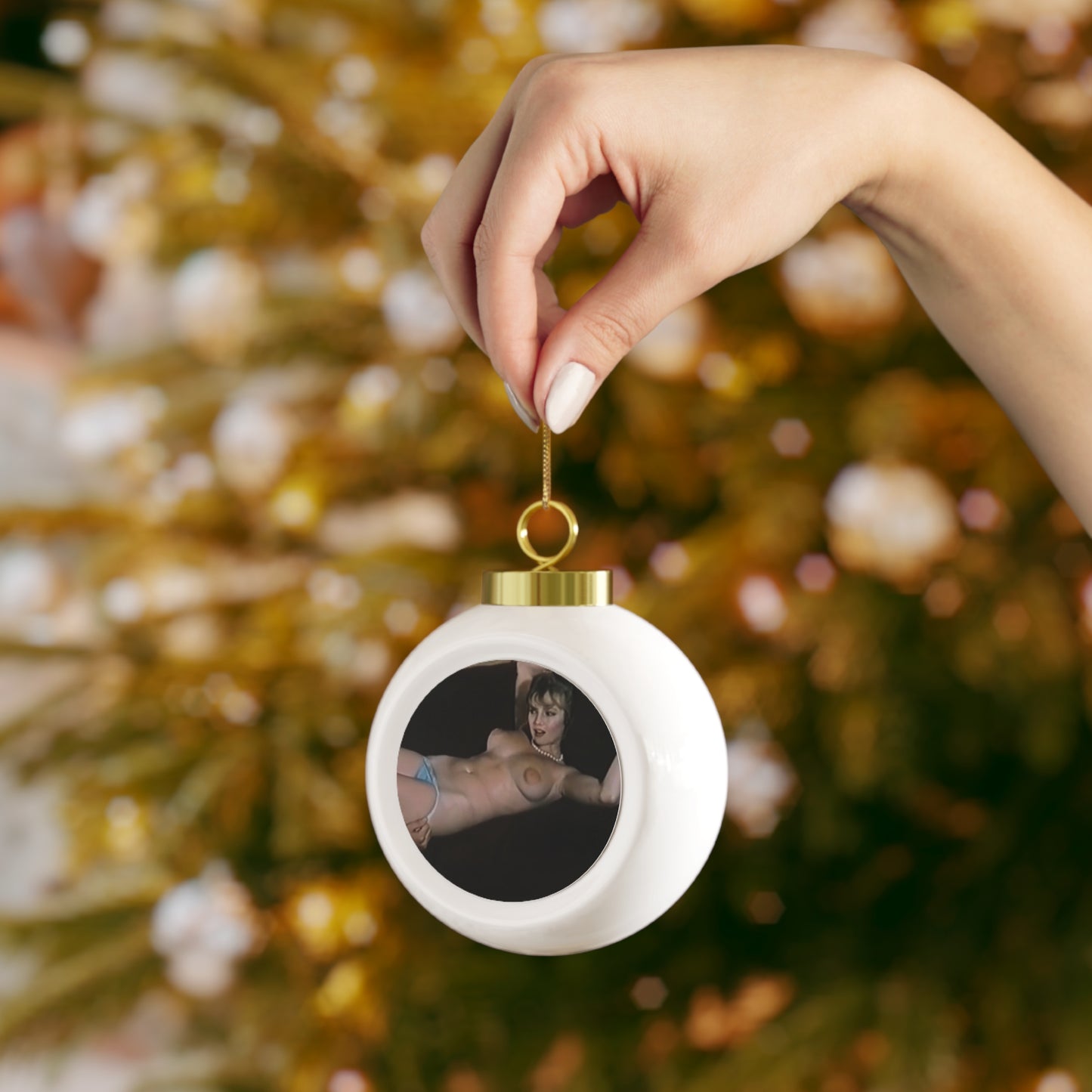 Christmas Ball Ornament Traci Lords Nude Retro Porn Star