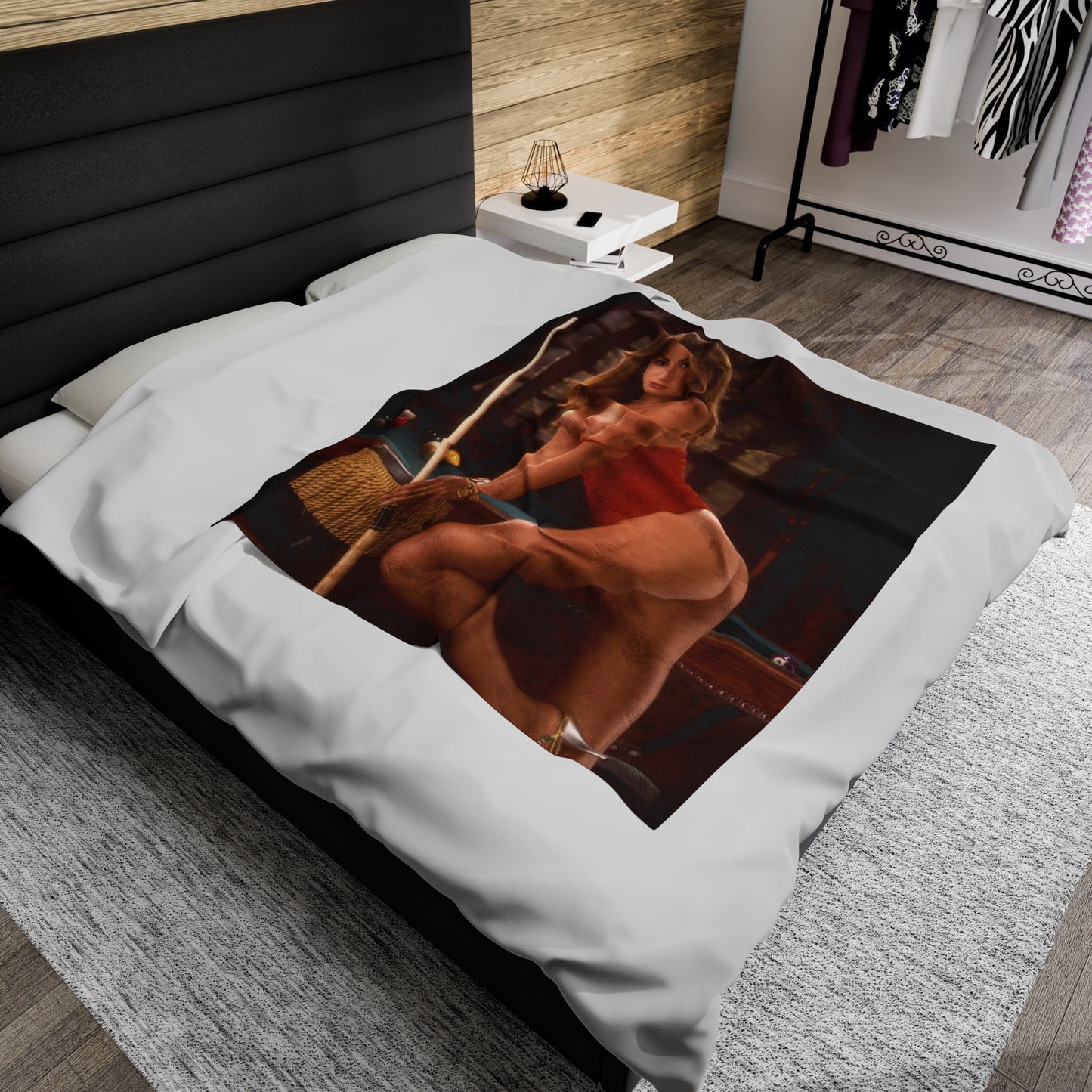 Velveteen Plush Blanket Playboy Playmate December 1994 Elisa Bridges