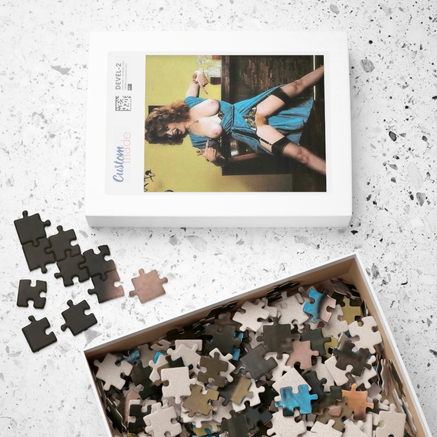 Puzzle (110, 252, 520, 1014-piece) Retro Pornstar Lisa De Leeuw Nude