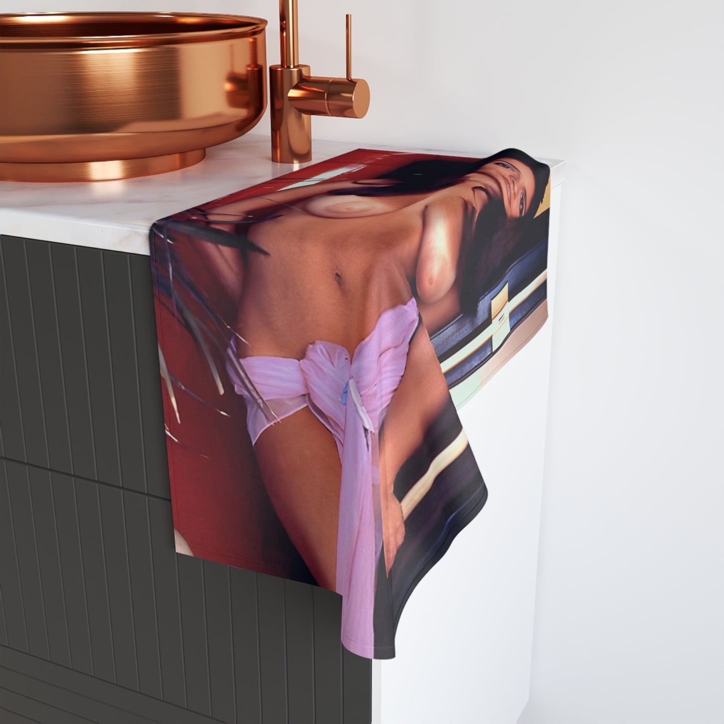 Hand Towel Playboy Playmate Cynthia Myers nude
