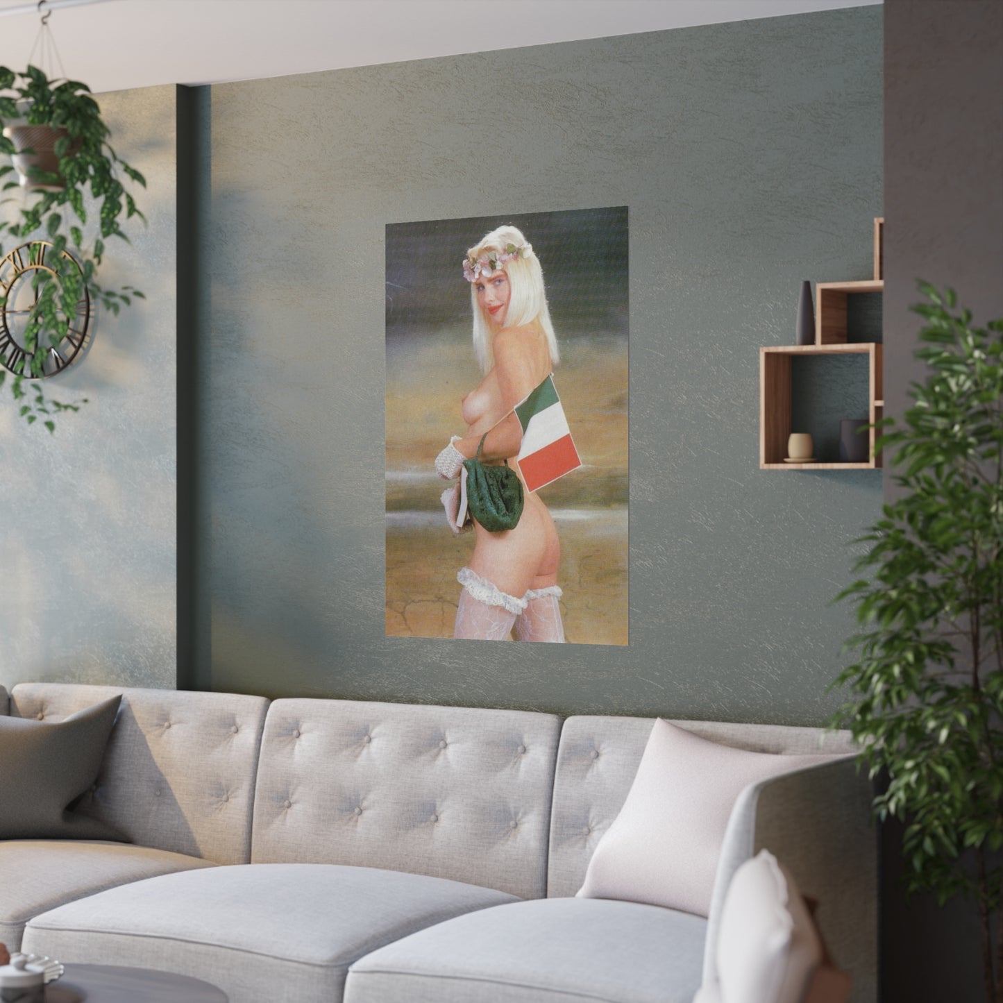 Satin Posters (210gsm) Retro Porn Star Cicciolina (Ilona Staller) Nude