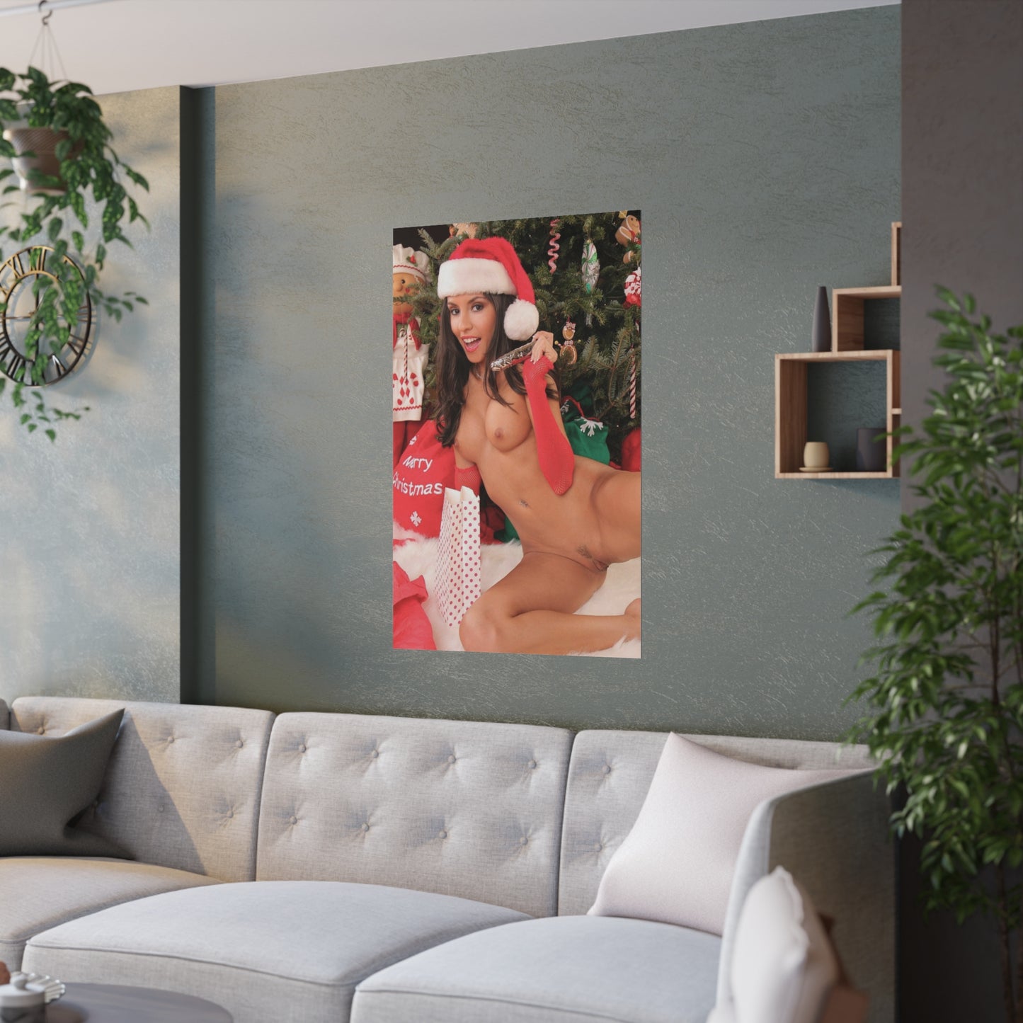 Satin Posters (210gsm) Nude Christmas Girl 2