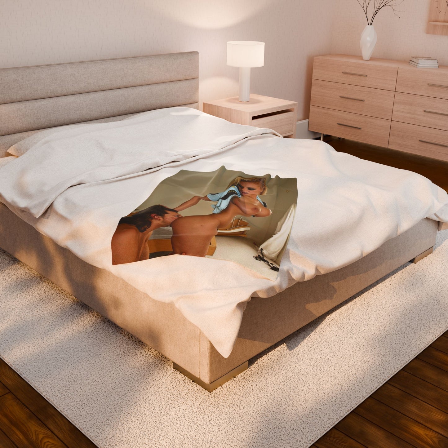 Blanket - Shyla Stylez Nude Cop Velveteen Plush Blanket