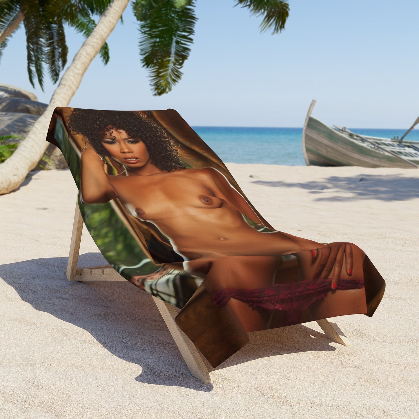 Beach Towel Penthouse Pet December 2014 Misty Stone
