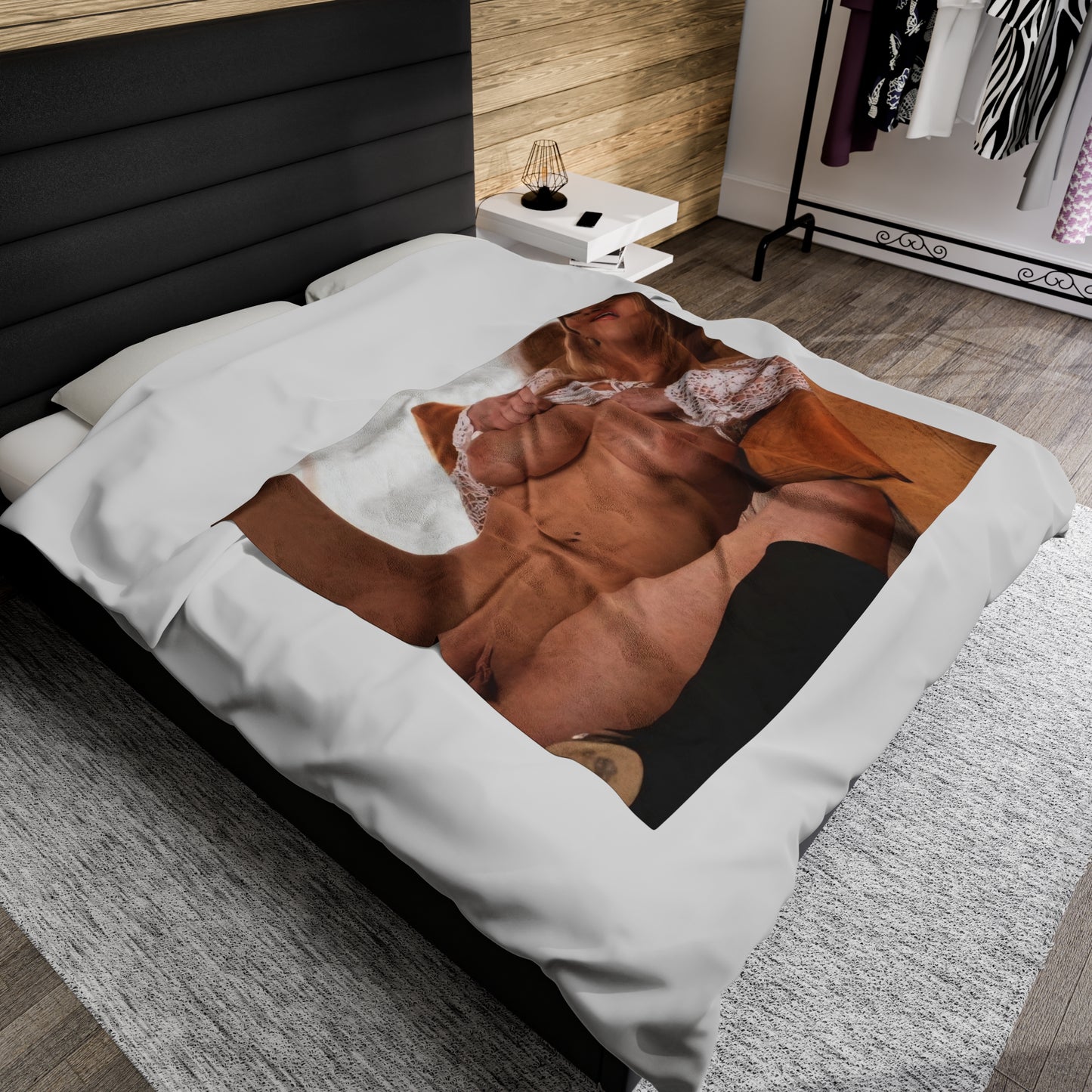 Velveteen Plush Blanket Hot Pose Nude