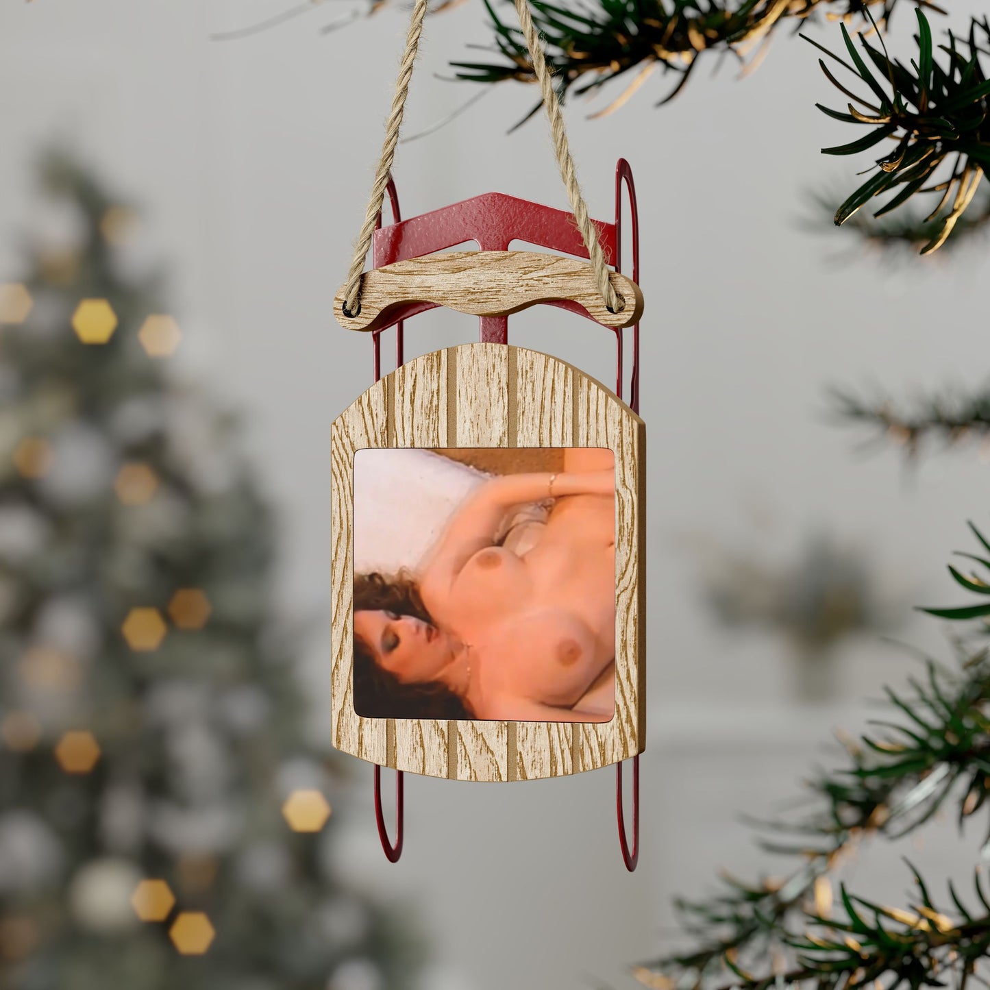 Sled Ornaments Traci Lords Nude Retro Porn Star
