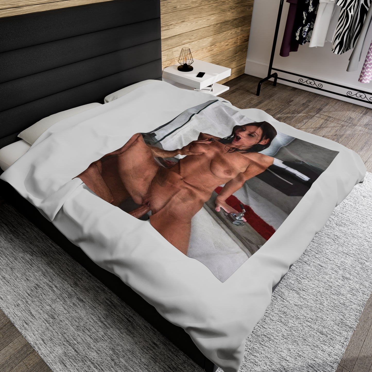 Velveteen Plush Blanket Whitney Westgate Nude