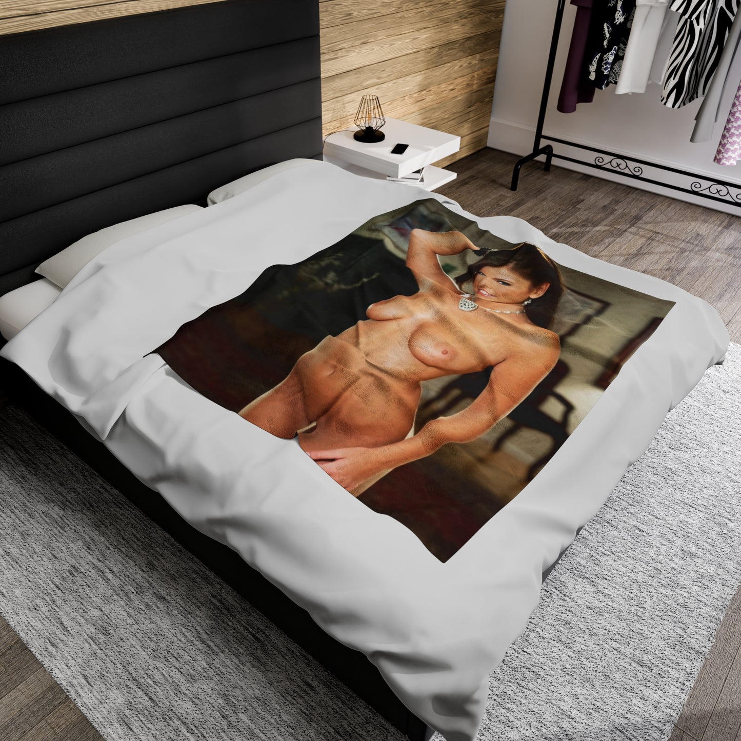 Velveteen Plush Blanket Whitney Westgate Nude