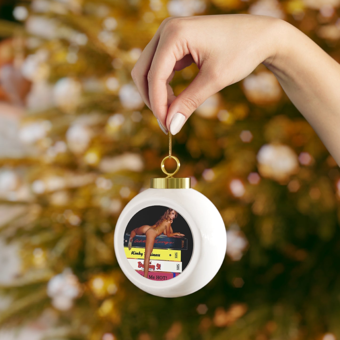 Christmas Ball Ornament Retro Adult Star 1980s