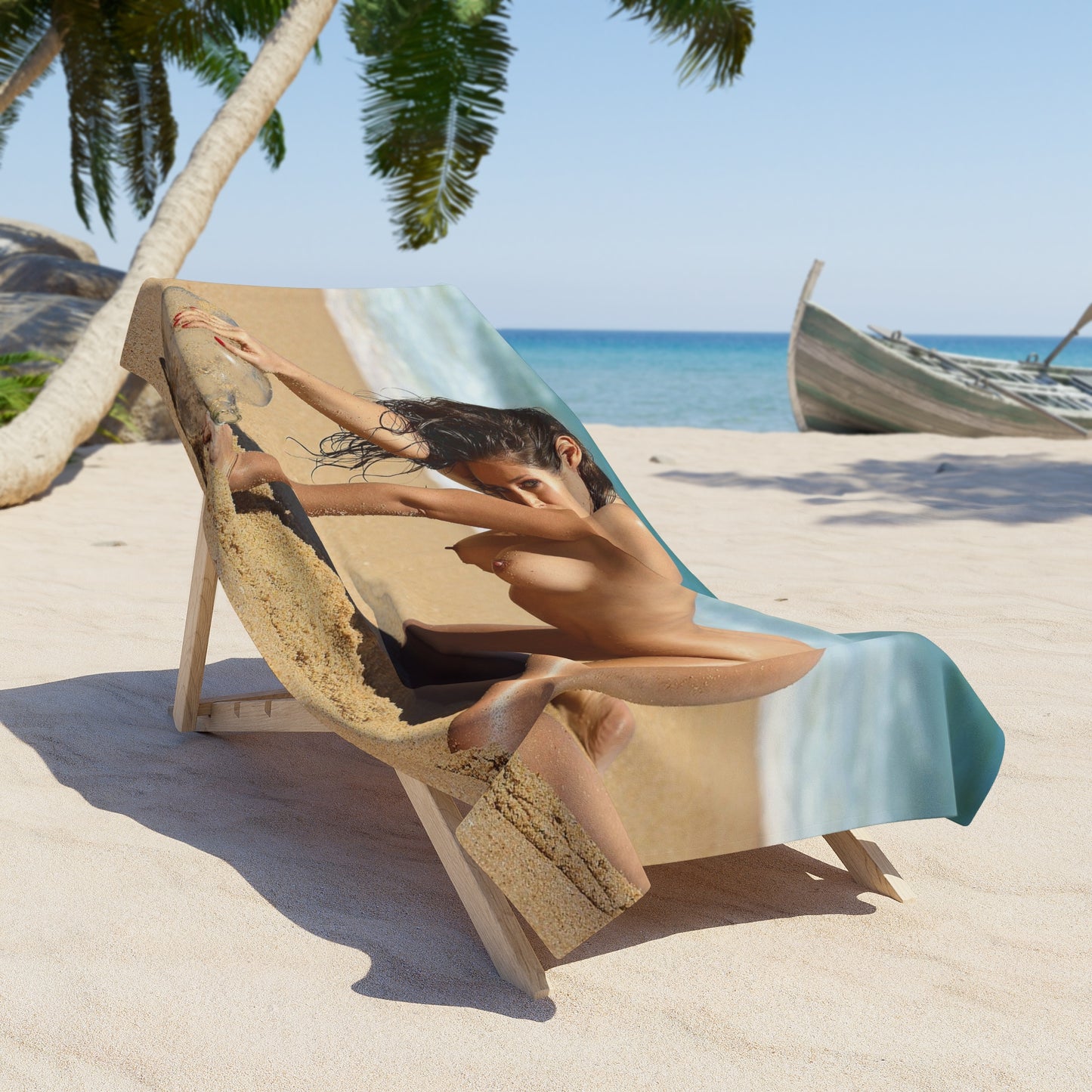 Beach Towel Naked on the Beach