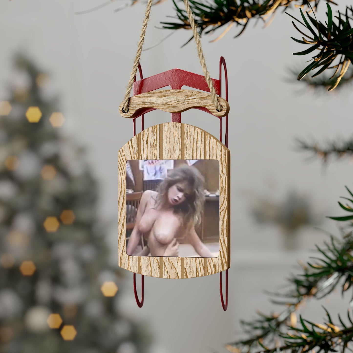 Sled Ornaments Traci Lords Nude Retro Porn Star