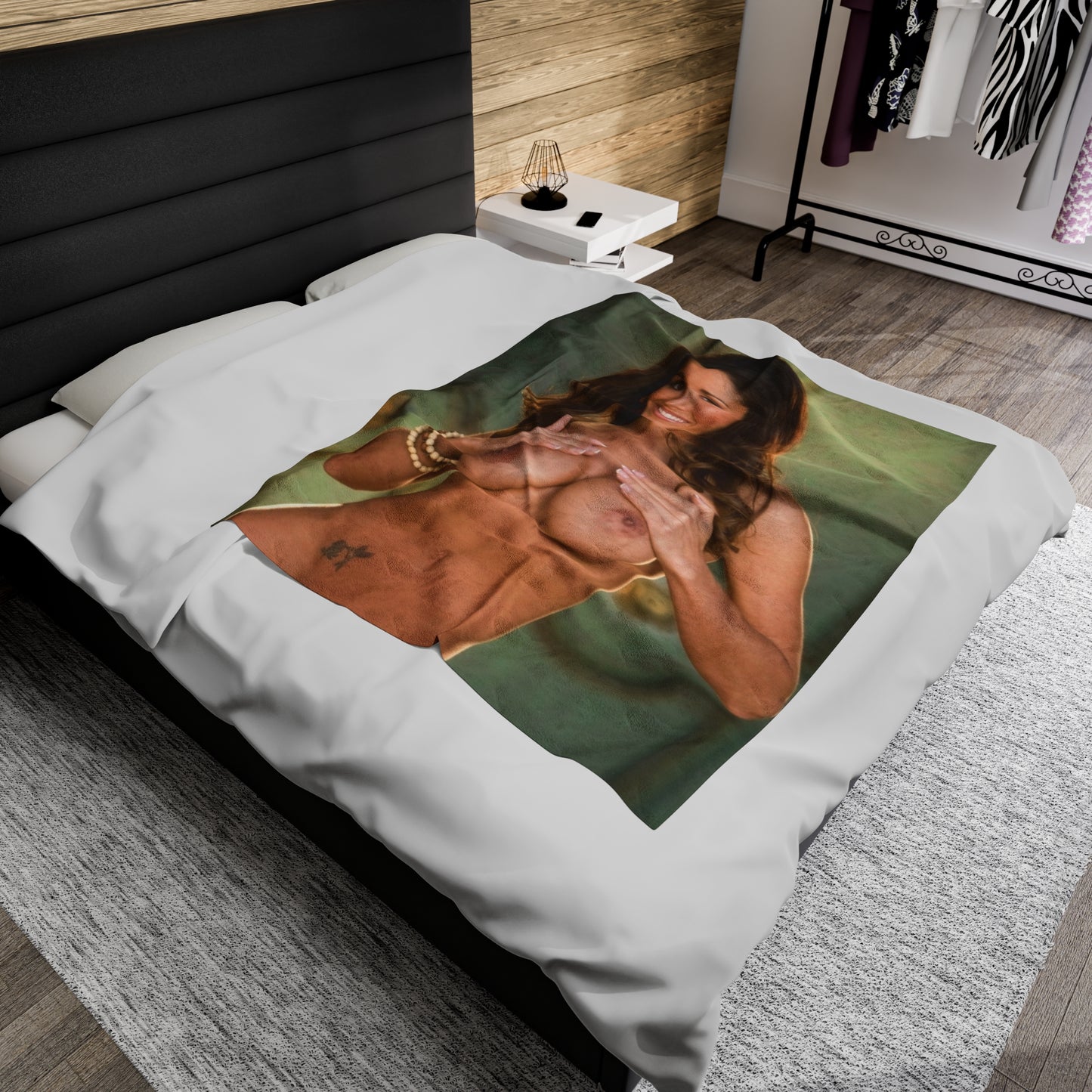 Velveteen Plush Blanket Penthouse Pet Taya Parker Nude