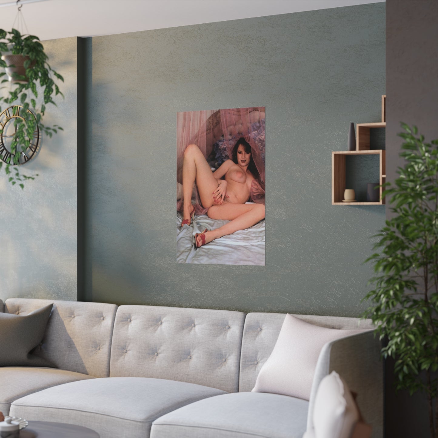 Satin Posters (210gsm) Retro Pornstar Traci Lords Nude