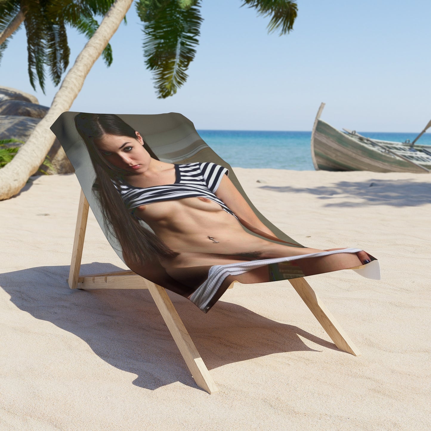 Beach Towel Adult Star Sasha Grey Nude