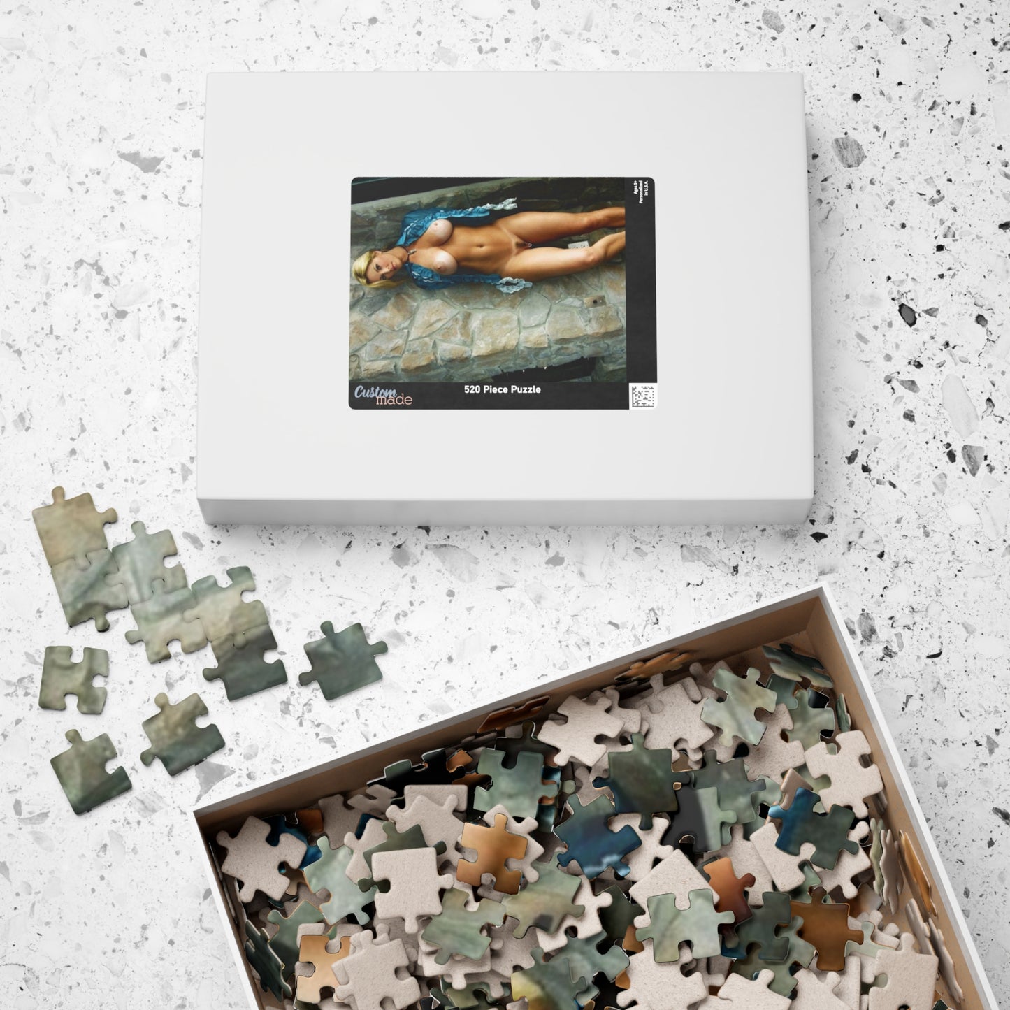 Puzzle (110, 252, 520, 1014-piece) Retro Adult Star Janine Lindenmulder Nude