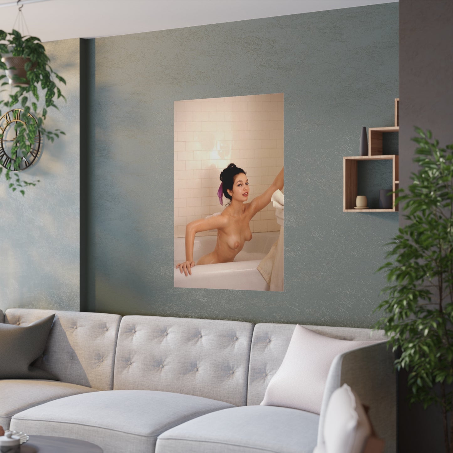 Satin Posters (210gsm) Playmate 1957 Linda Vargas nude