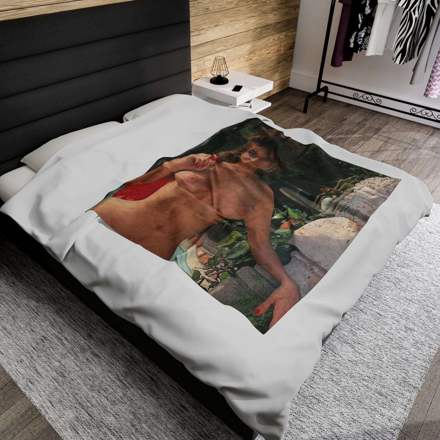 Velveteen Plush Blanket Retro Pornstar Nikki Dial
