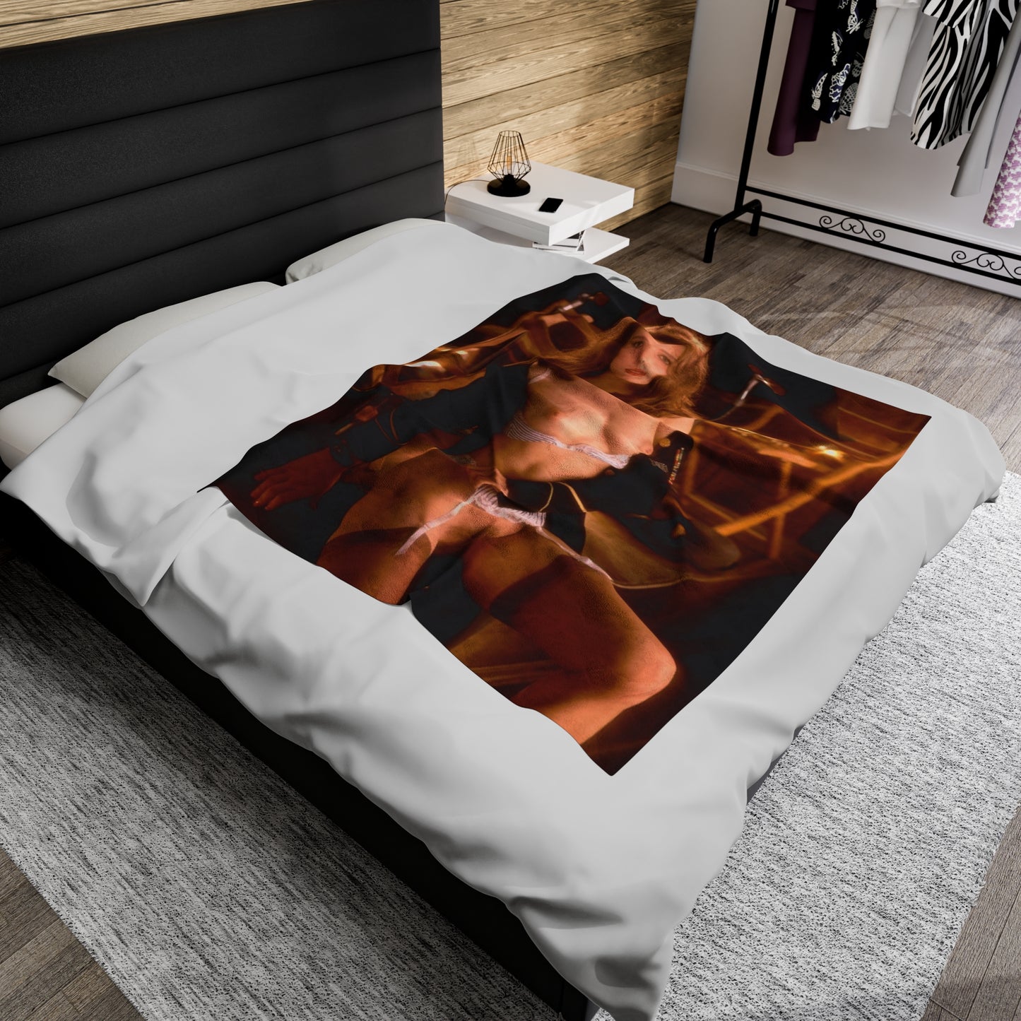 Velveteen Plush Blanket Playboy Playmate July 1992 Amanda Hope