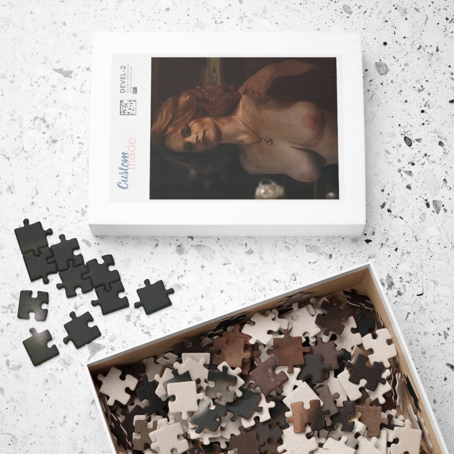 Puzzle (110, 252, 500, 1014-piece) Retro Pornstar Lisa De Leeuw Nude