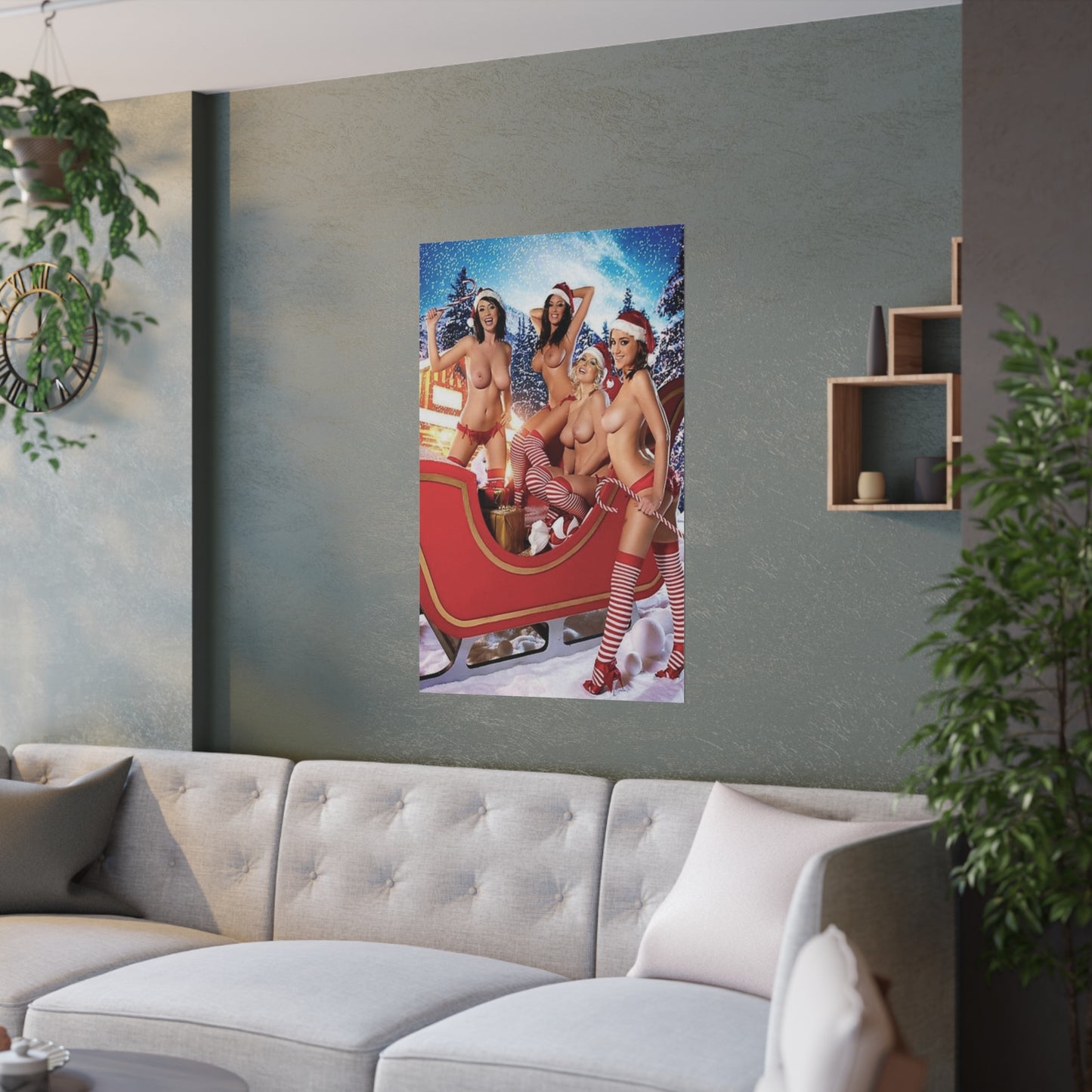Satin Posters (210gsm) Pornstars Nude Christmas