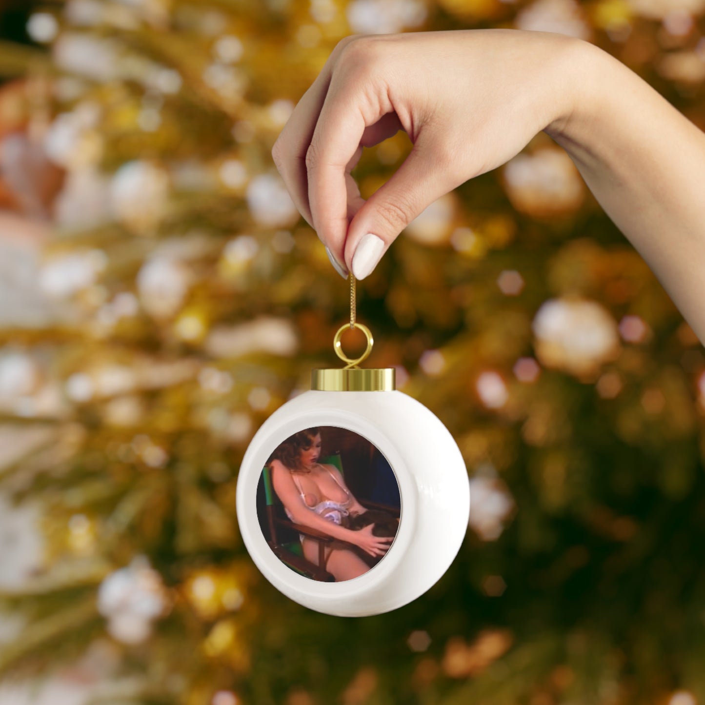 Christmas Ball Ornament Traci Lords Nude Retro Porn Star
