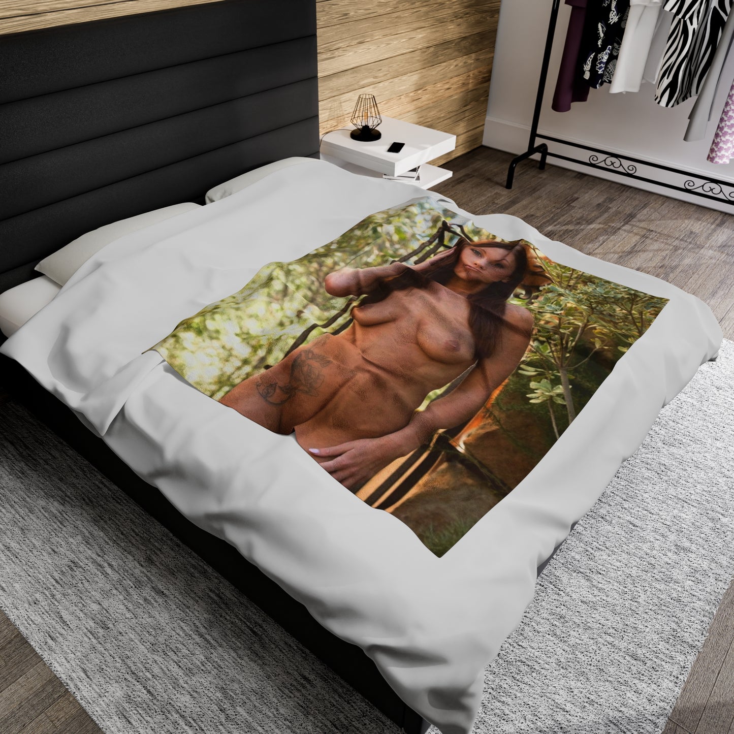 Velveteen Plush Blanket Whitney Westgate Nude