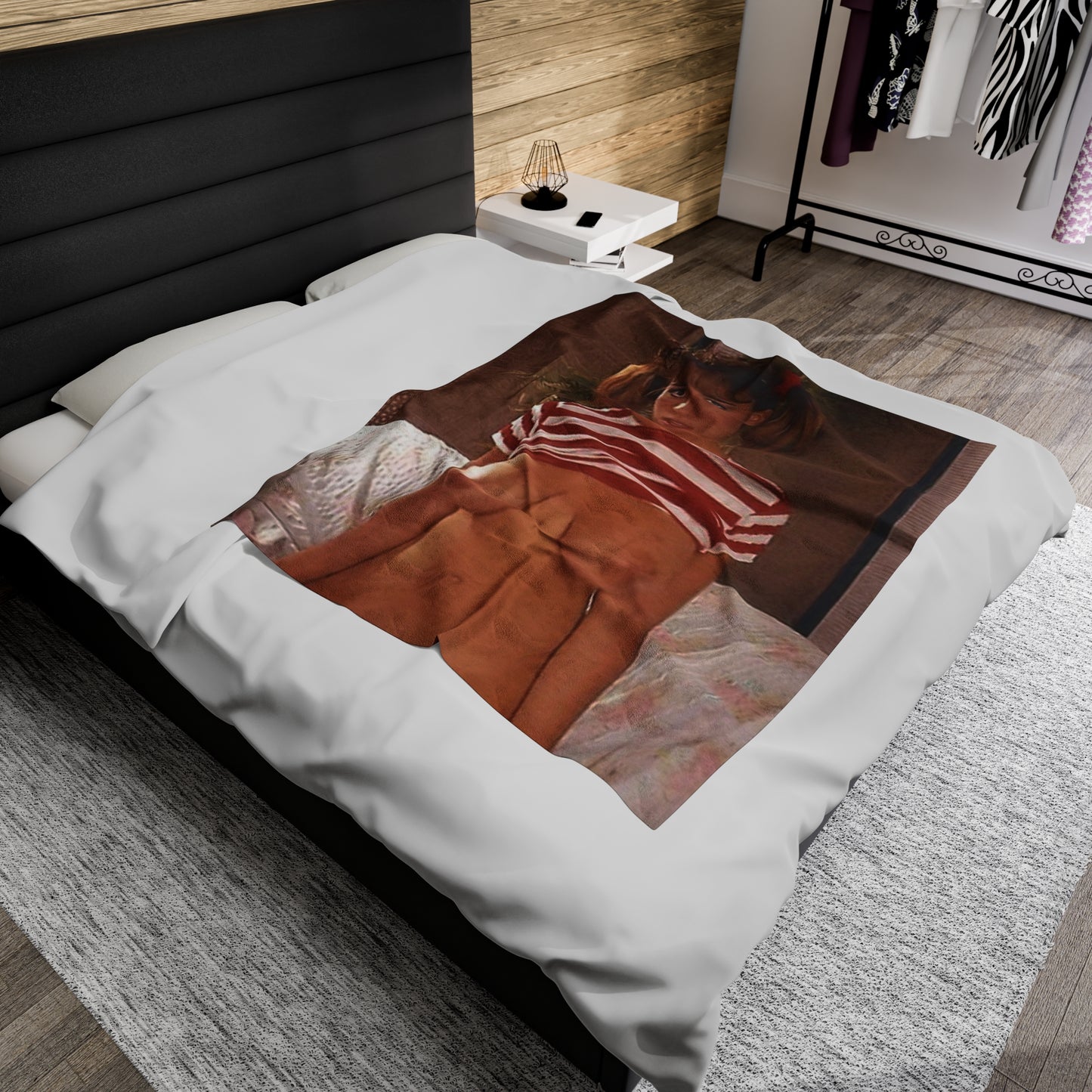 Velveteen Plush Blanket Retro Adult Star Christy Canyon Nude