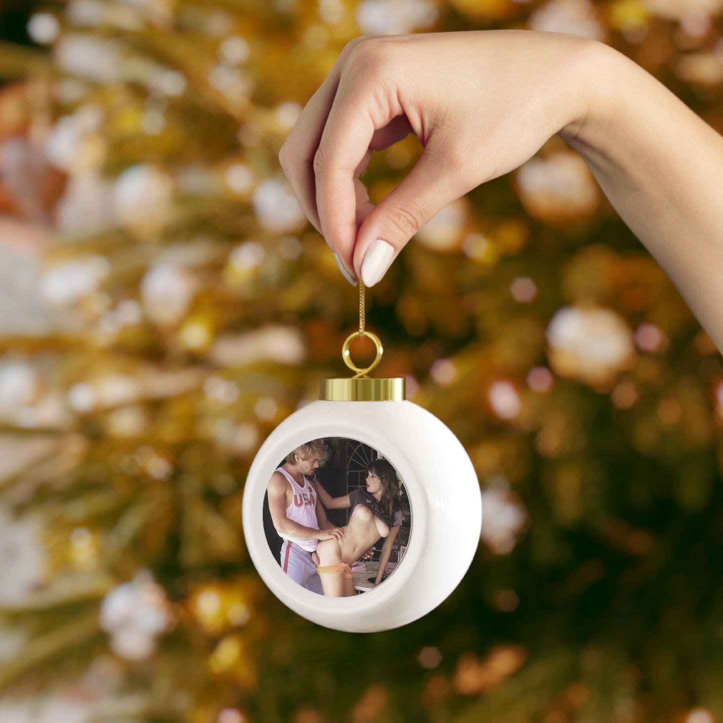 Christmas Ball Ornament Traci Lords Nude Naked Fucking Retro