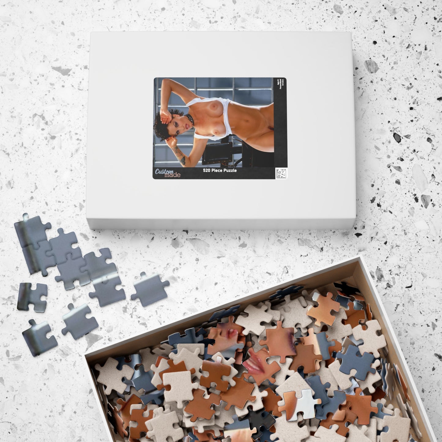 Puzzle (110, 252, 520, 1014-piece) Retro Adult Star Janine Lindenmulder Nude