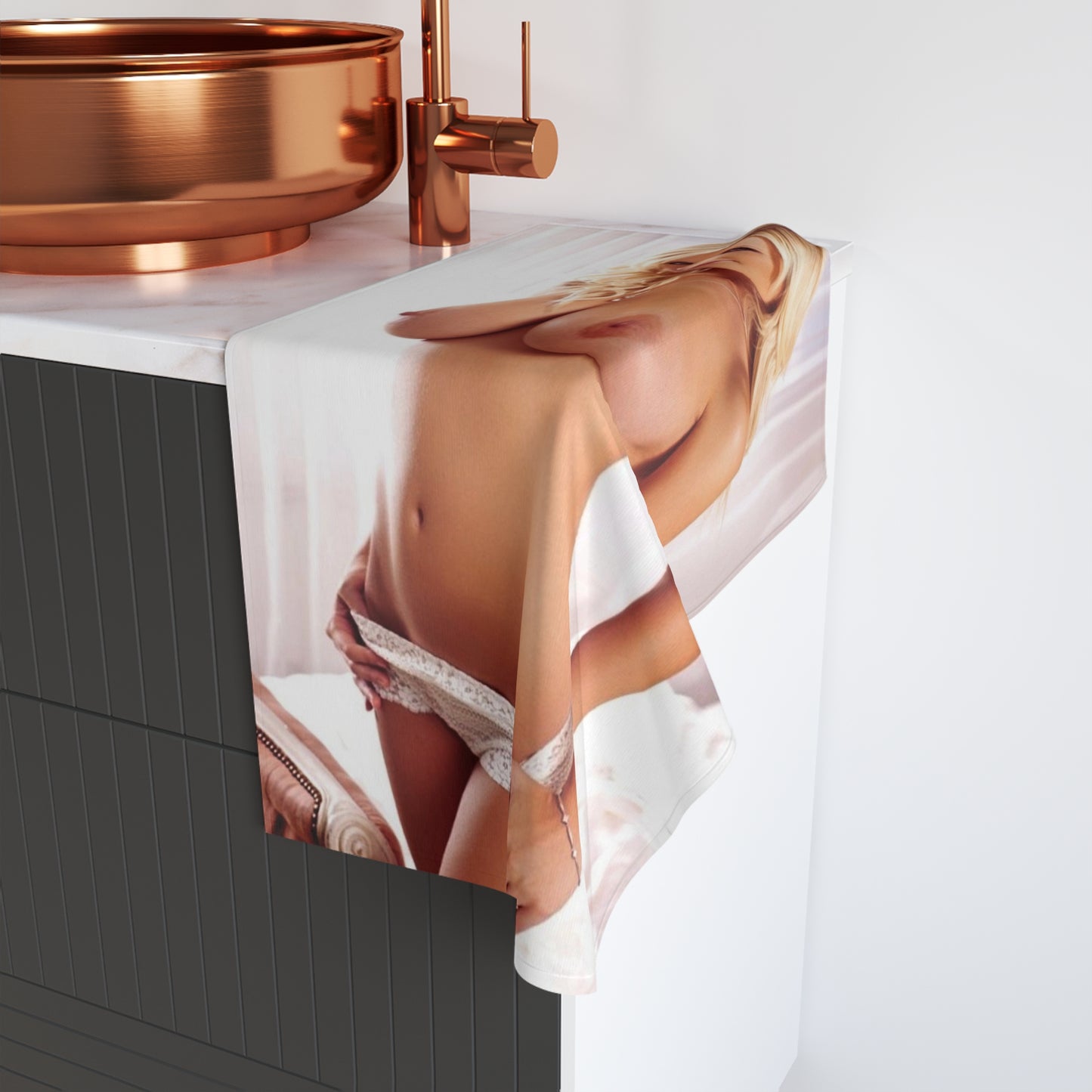 Hand Towel Large Natural Breasts