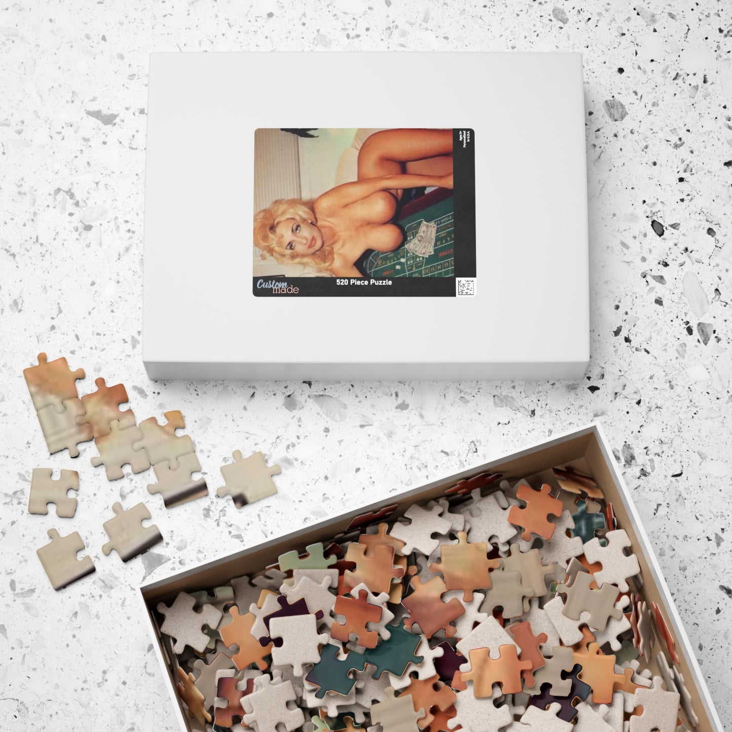 Puzzle (110, 252, 520, 1014-piece) Retro Adult Star Rebecca Wild Nude
