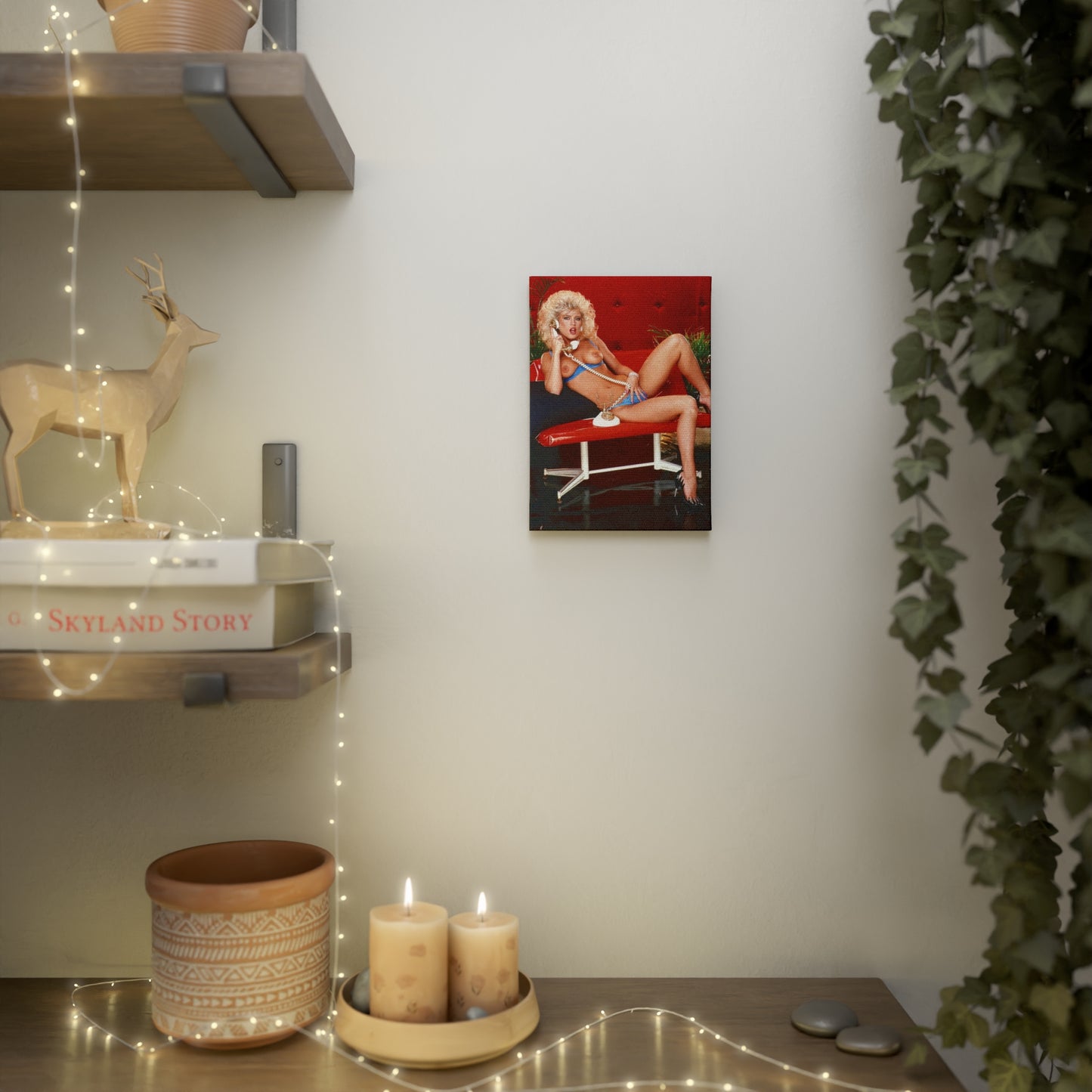 Canvas Photo Tile Retro 1980s Porn Star Amber Lynn