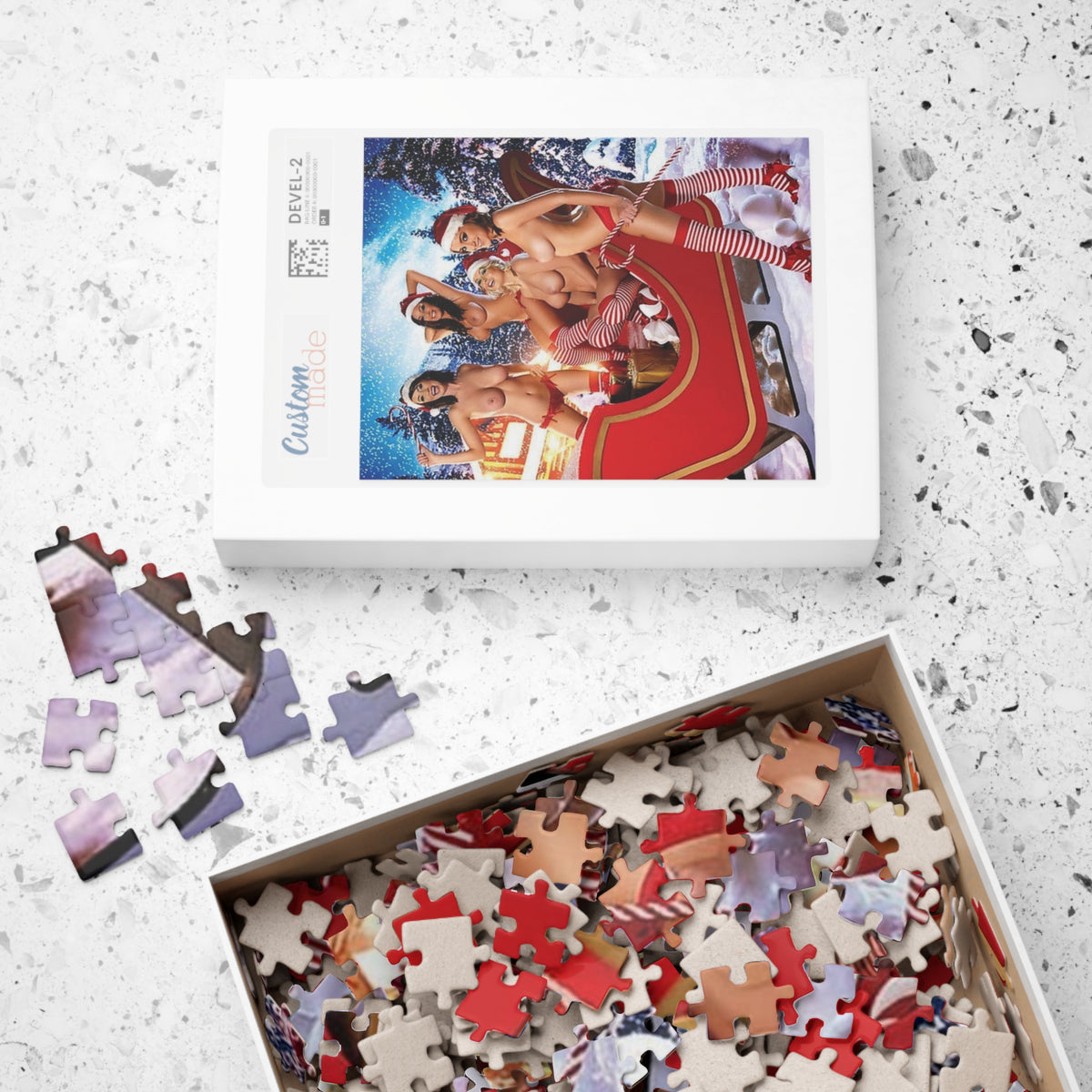 Puzzle (110, 252, 500, 1014-piece) Pornstars Nude Christmas