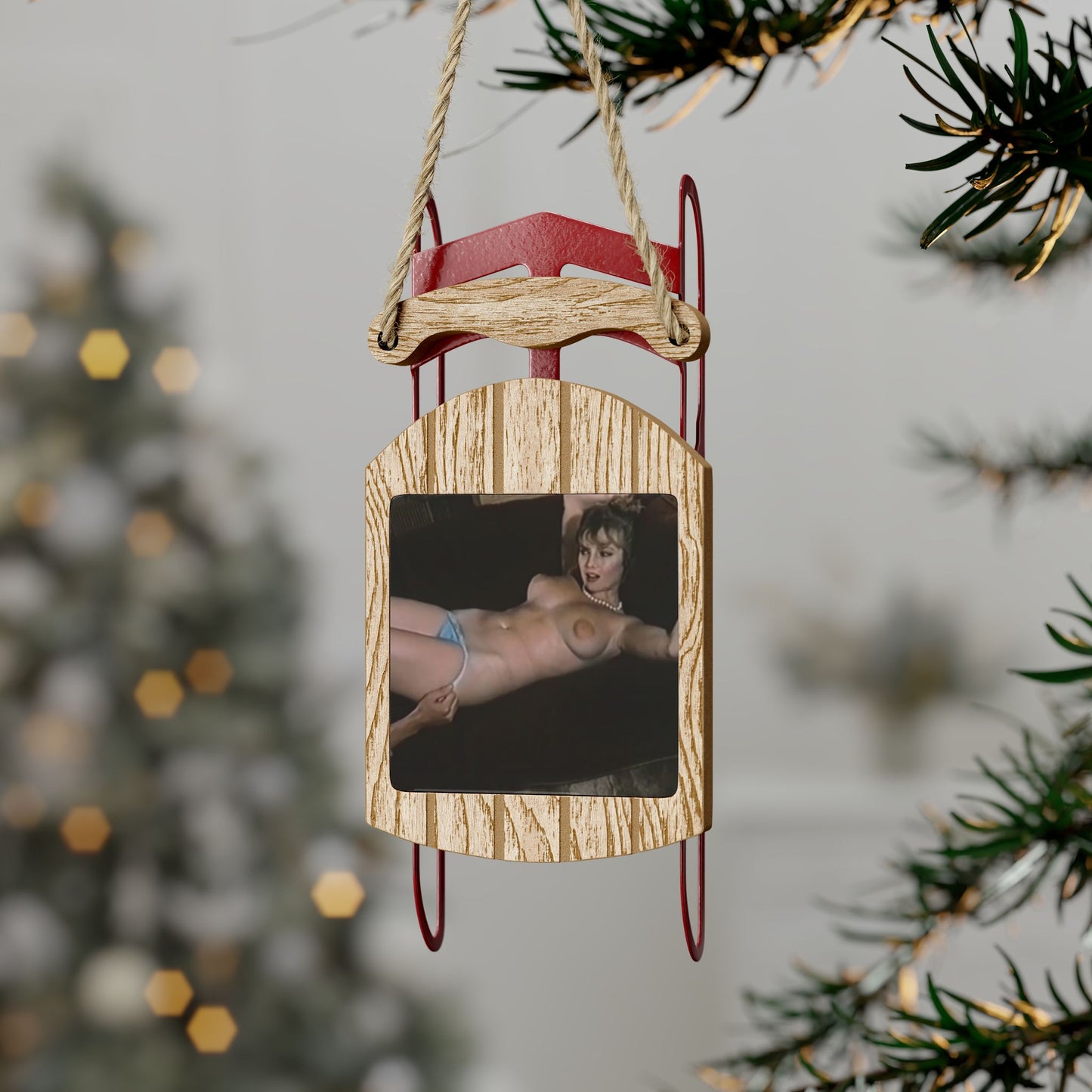 Sled Ornaments Traci Lords Nude Retro Porn Star