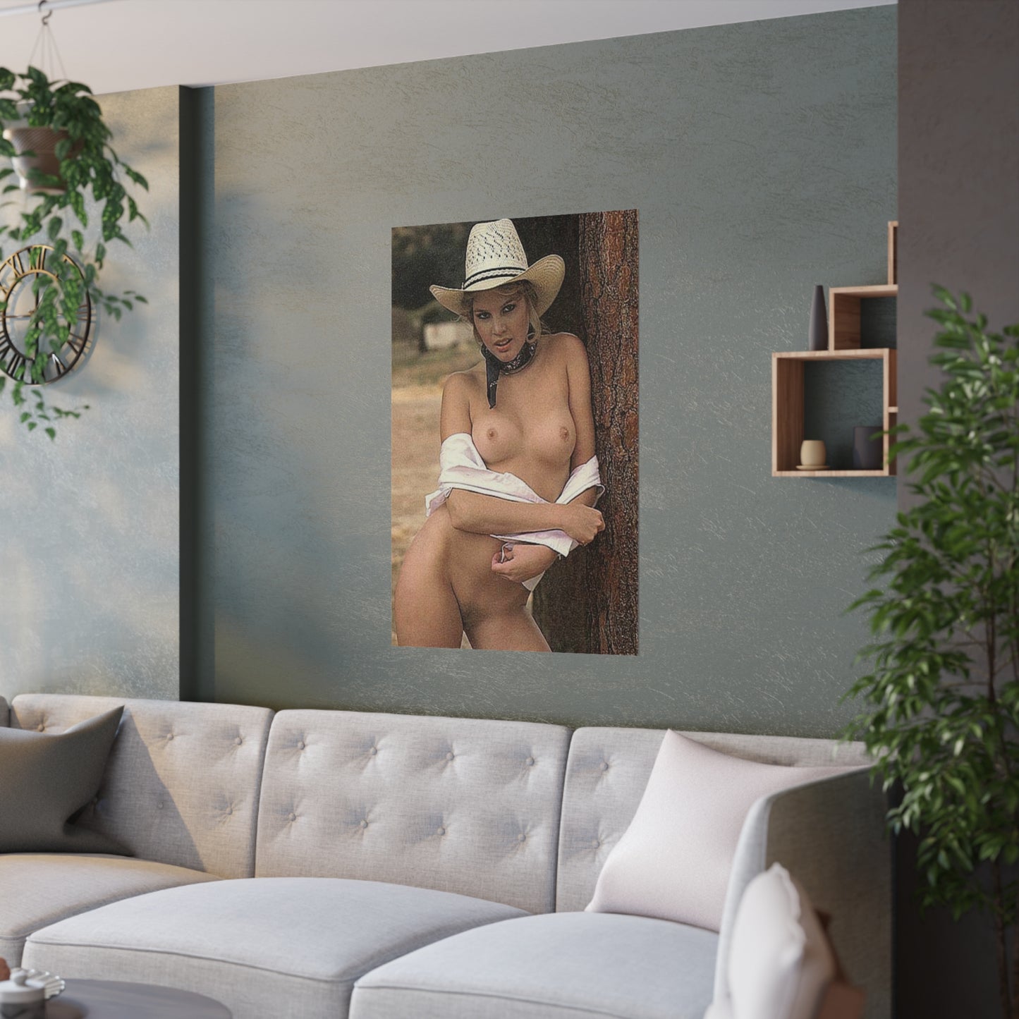 Satin Posters (210gsm) Retro Pornstar Shauna Grant Nude