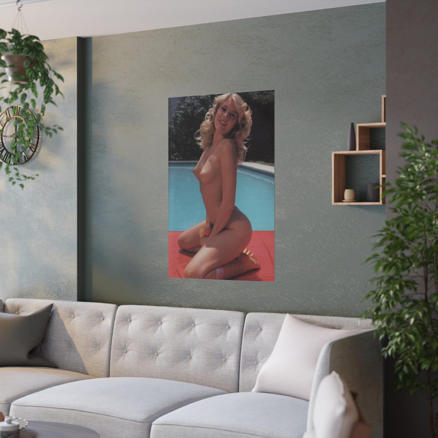Satin Posters (210gsm) Retro Pornstar Shauna Grant Nude