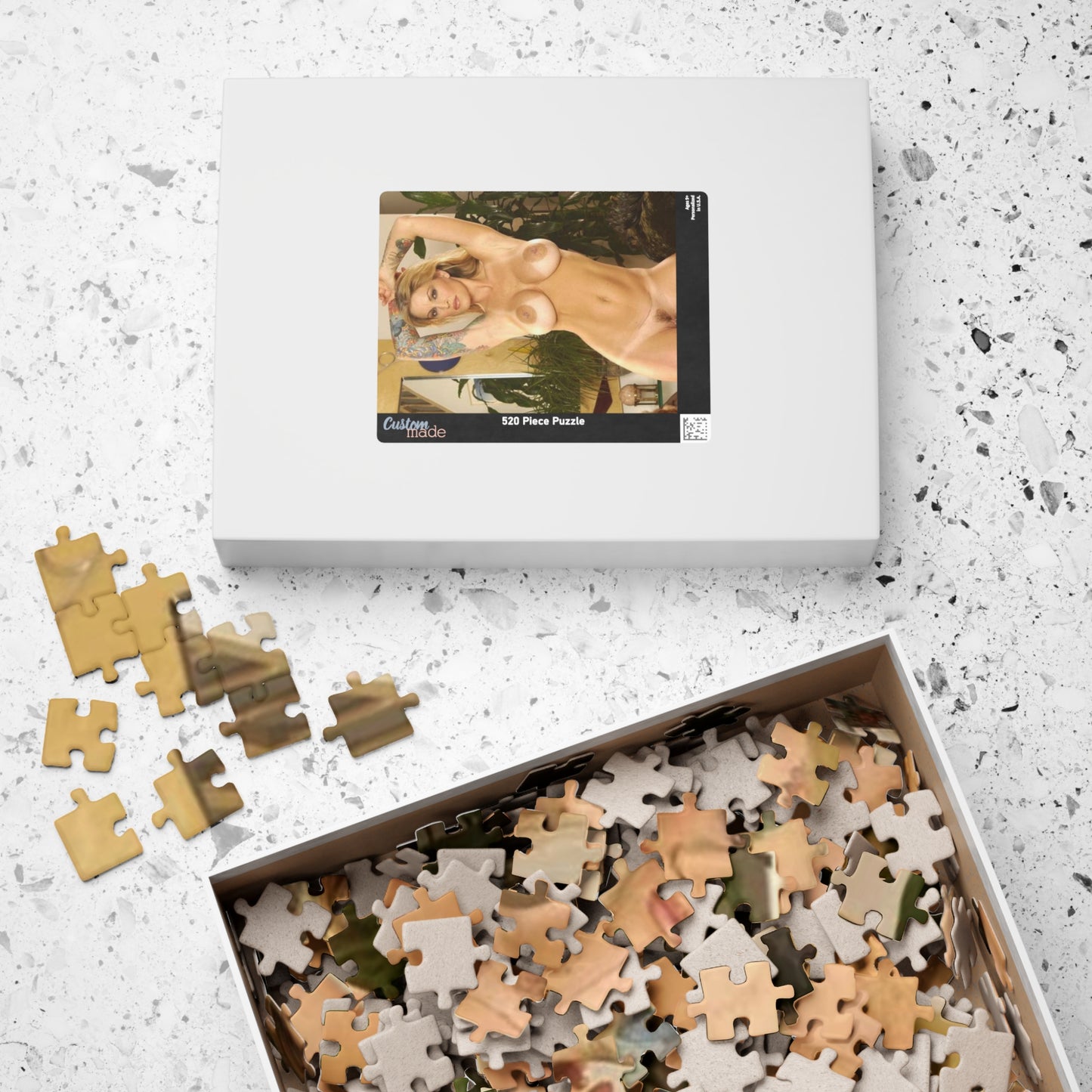 Puzzle (110, 252, 520, 1014-piece) Retro Adult Star Janine Lindenmulder Nude