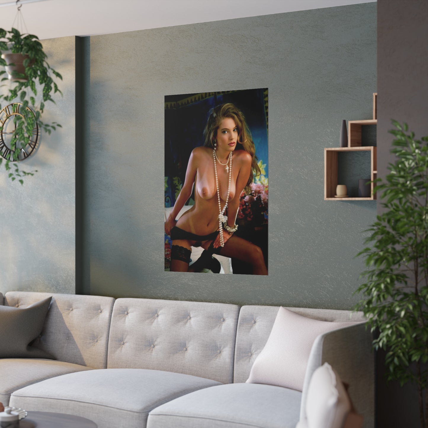 Satin Posters (210gsm) Retro Adult Star Bonita Saint Nude