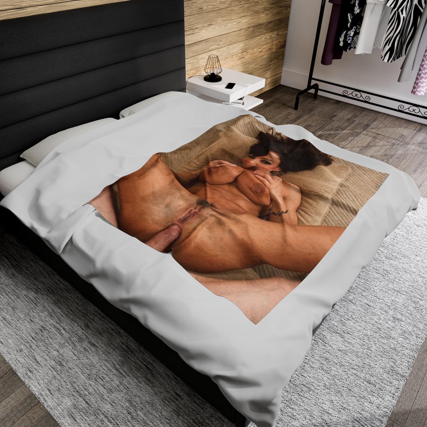 Velveteen Plush Blanket Pornstar Lisa Ann POV Nude Naked