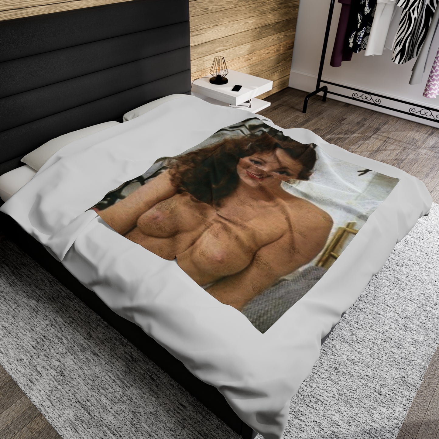Velveteen Plush Blanket Retro Porn Star Annette Haven