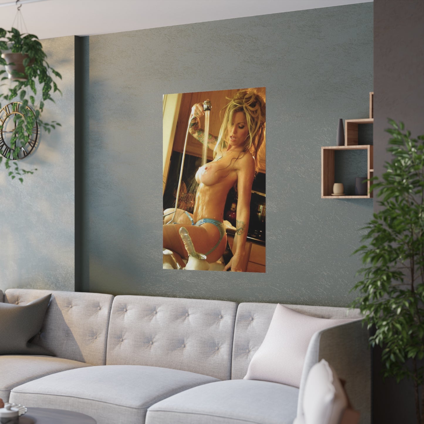 Satin Posters (210gsm) Retro Adult Star Janine Lindenmulder Nude