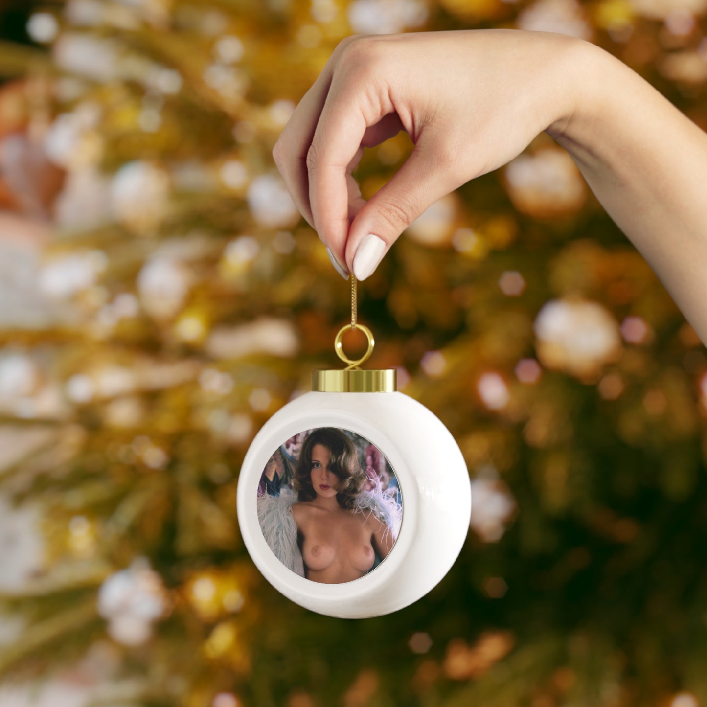 Christmas Ball Ornament Playboy Playmate March 1974 Pamela Zinszer