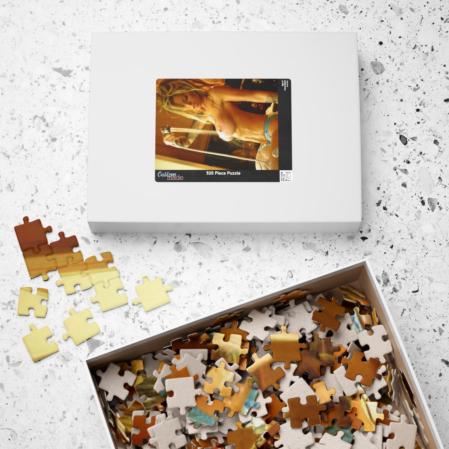 Puzzle (110, 252, 520, 1014-piece) Retro Adult Star Janine Lindenmulder Nude