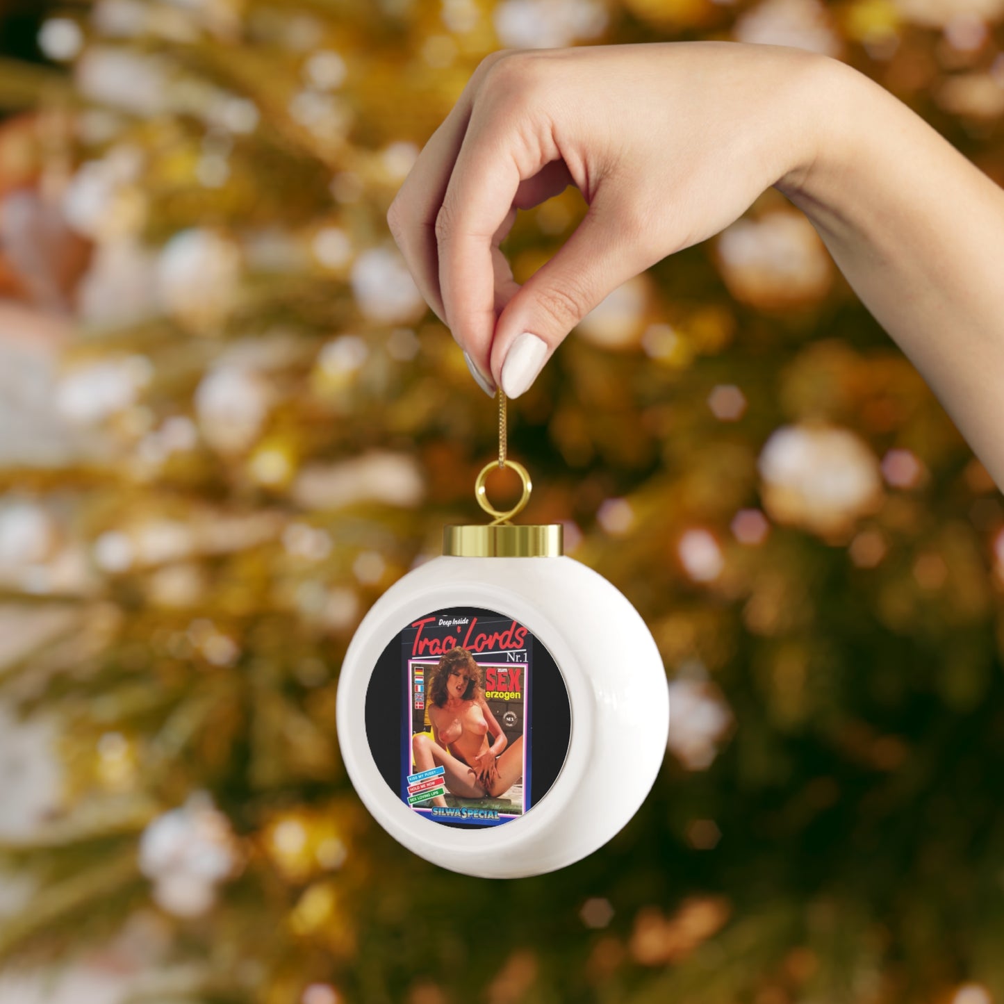 Christmas Ball Ornament Traci Lords Nude Naked Retro Fuck Sex