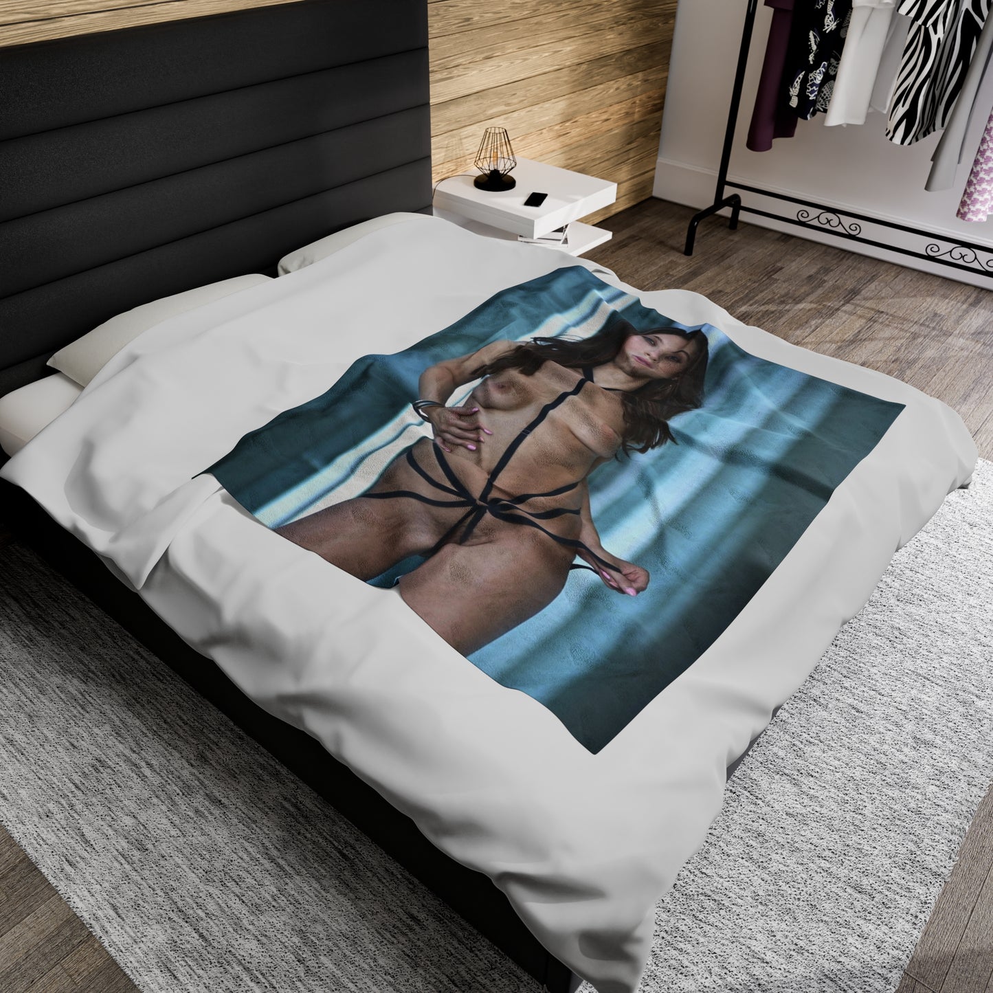 Velveteen Plush Blanket Lana Rhoades Nude