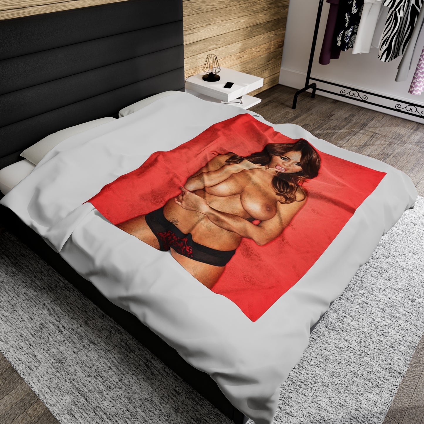Velveteen Plush Blanket Holly Peers Nude