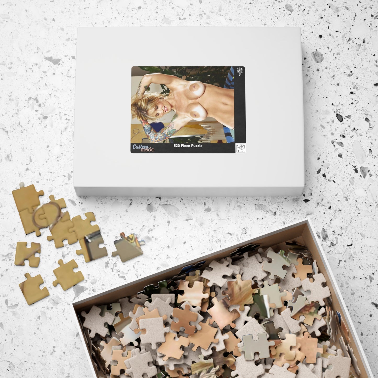 Puzzle (110, 252, 520, 1014-piece) Retro Adult Star Janine Lindenmulder Nude