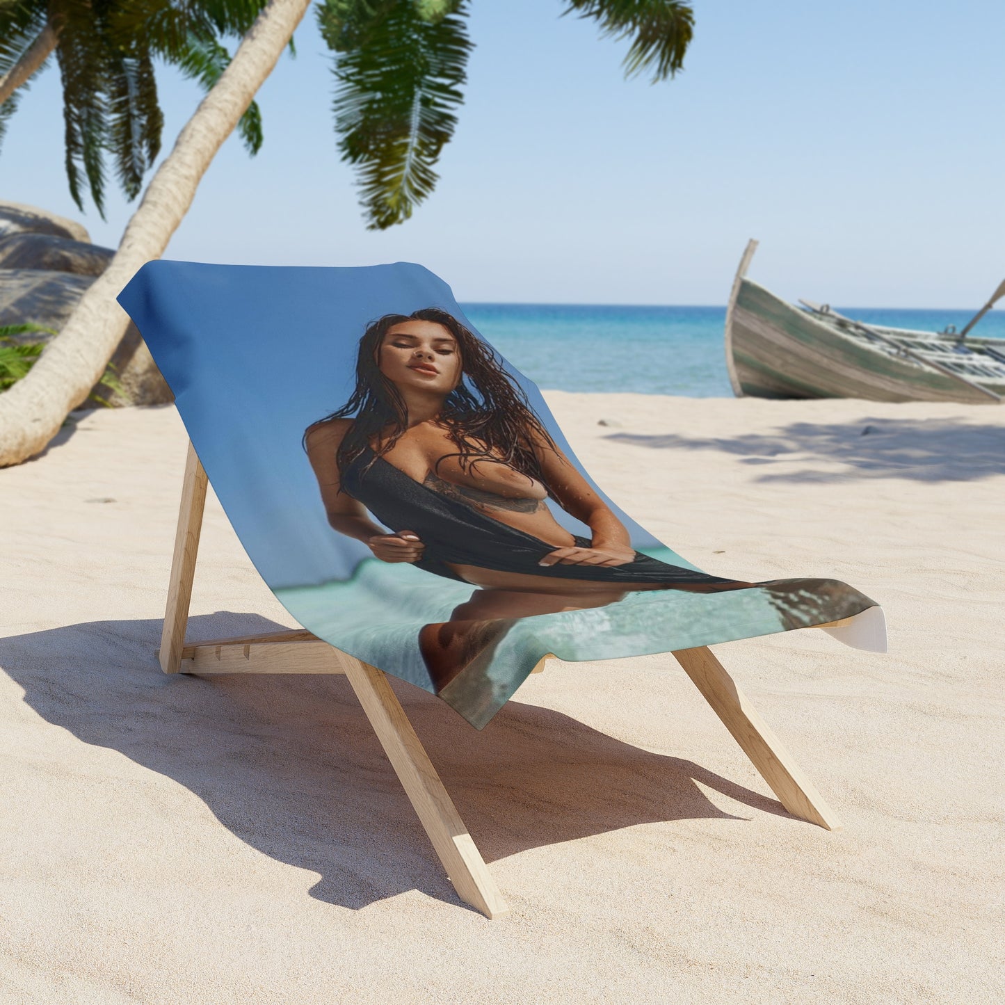 Beach Towel Natural Tits Liya Silver