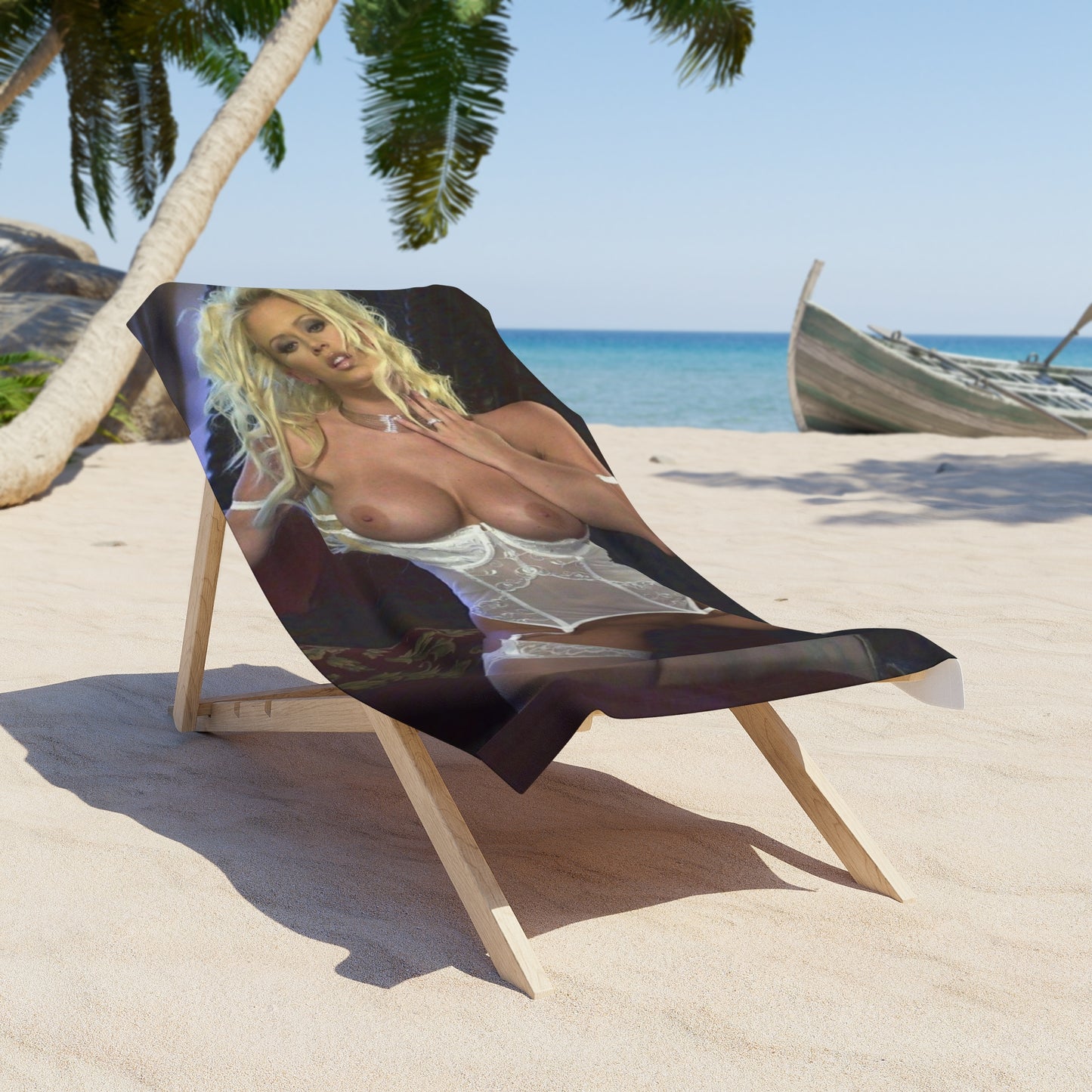 Beach Towel Pornstar Jenna Jameson Nude