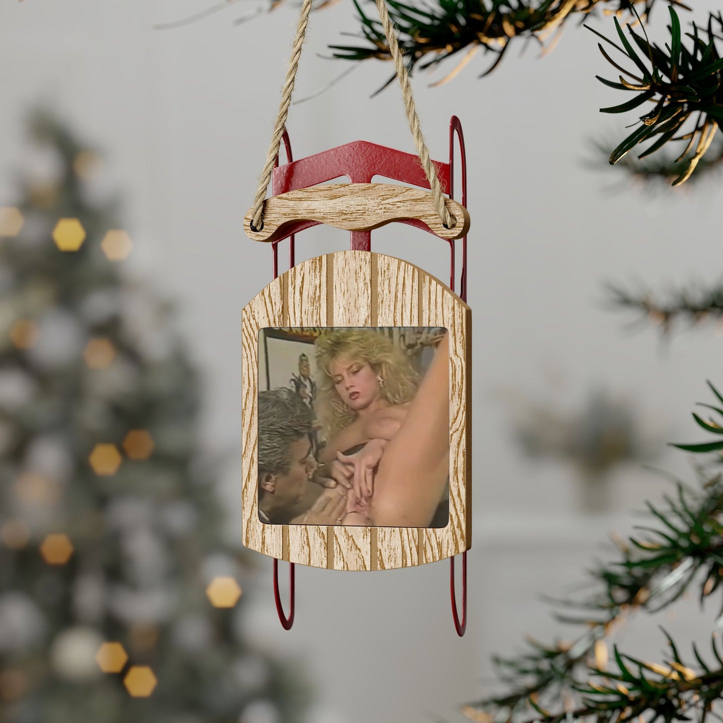 Sled Ornaments Traci Lords Nude Retro Porn Star